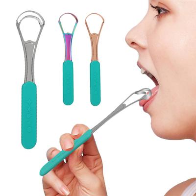 1 raspador de lengua de una o dos capas de acero inoxidable para un aliento fresco.