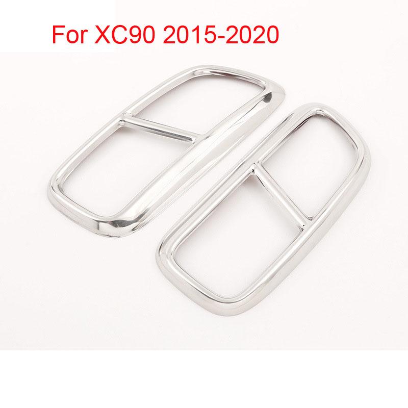 Car Stainless steel Rear Exhaust Tail Pipe Cover Trim For VOLVO S60 S90 XC60 XC90 V60 S60L S90L Car Accessories