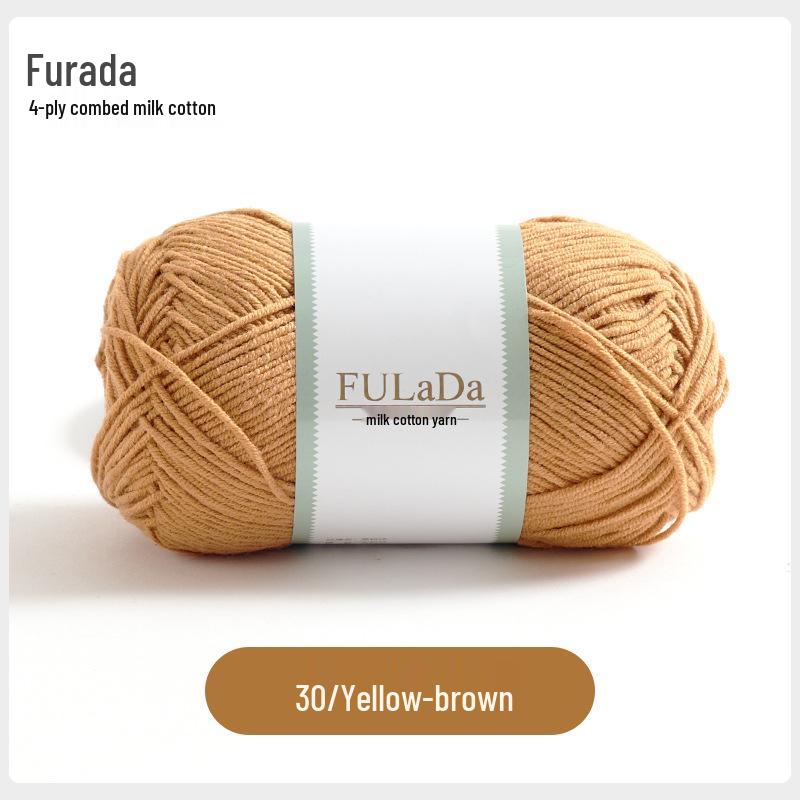 Baby 4-fädig gekämmte Milchbaumwollgarnknäuel zum Handstricken & Häkeln - DIY Puppe, Pullover, Schal Materialpaket