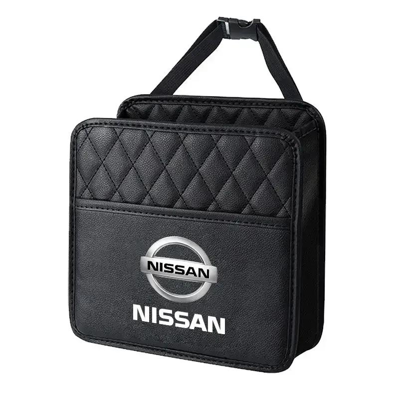 CEXDDH1 Car Backseat Organizer Multifunction Leather Interior Hanging Storage Bag For Nissan Qashqai X J10 J11 Trail Tiida Teana Skyline