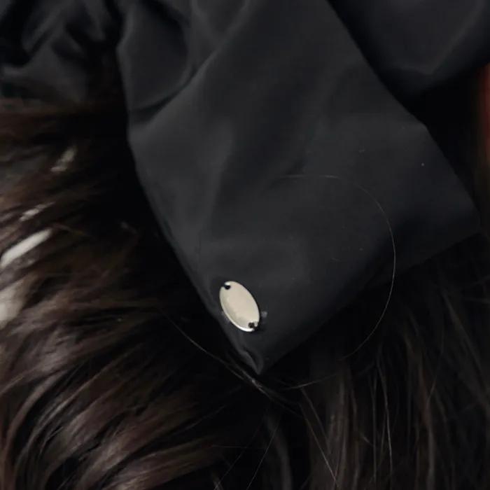 Satin Big Ribbon Hairpin_Black