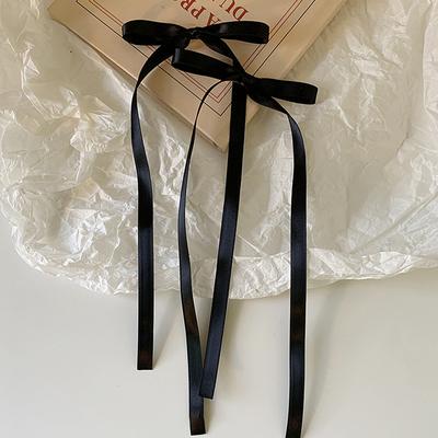 Κλιπ Μαλλιών με Φιόγκο Κορεατικού Στυλ Μακριά Φούντα Πιτσιλίδι Κεφαλής Γλυκό Χαριτωμένο για Γυναίκες Κορίτσια Πάρτι Αξεσουάρ Μαλλιών