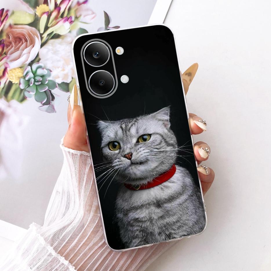 For Xiaomi Redmi Turbo 5 Max Case Cute Cat Flowers Painted Cover Soft Slim Phone Case For Xiaomi Redmi Turbo 5 Turbo5 Max Fundas