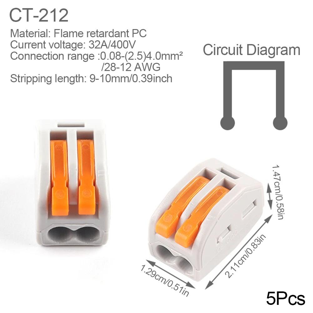 Mini Quick Wire Conductor Connector Universal Compact 2/3 Pin Splicing Push-inTerminal Block 1 in multiple out with fixing Hole