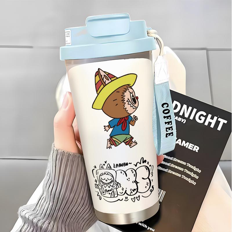 Slámkový hrnek na vodu Velká kapacita 316 Nerezová ocel Vysoká hodnota Termoska na dvojí pití Hrnek na kávu do auta