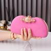 Light Pink Purse Ladies Elegant Bride Vintage Handbags for Women Designer Luxury Crossbody Bag Brand Velvet Evening Clutch Bag