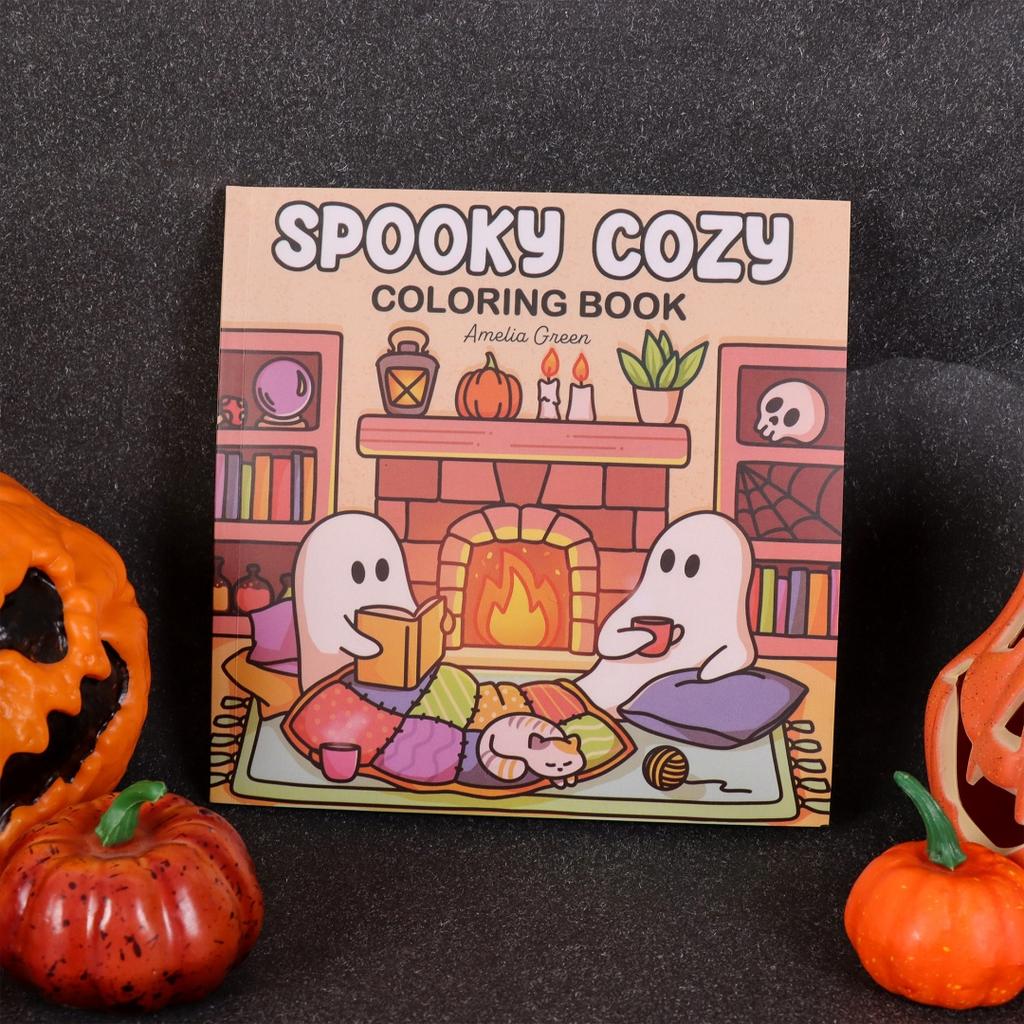 Spooky Cutie: Vol. 2 Coloring Book for Adults and Teens Featuring Lovely Creepy Creatures In Cozy Moments for Relaxation
