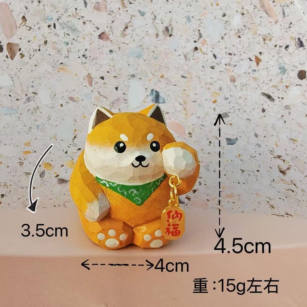 Ручная резка по дереву Фигурки кошек Мультяшный Счастливый кот Украшение DIY Милый Настольный Автомобильный Благоприятные украшения Аксессуары для украшения комнаты