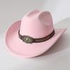 Jazz hat with cow head decoration, unisex vintage ethnic style decoration, European and American style Xiyin cowboy hat