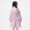 Girls' Hooded Letter Embroidery Sun Protection Jacket