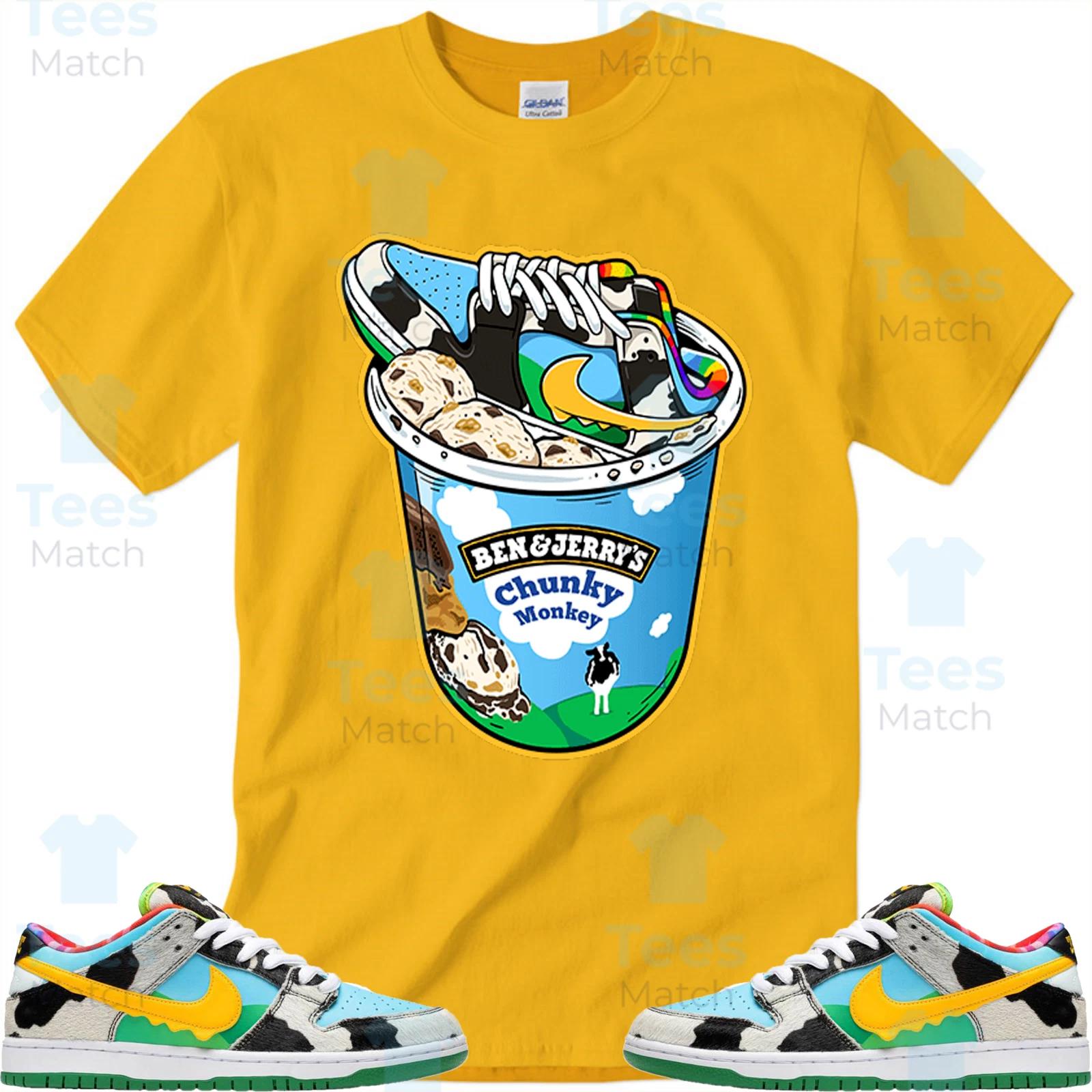 

Chunky Dunky Pint T-Shirt Matching SB Dunk Low Ben & Jerry s Chunky Dunky-Yellow L