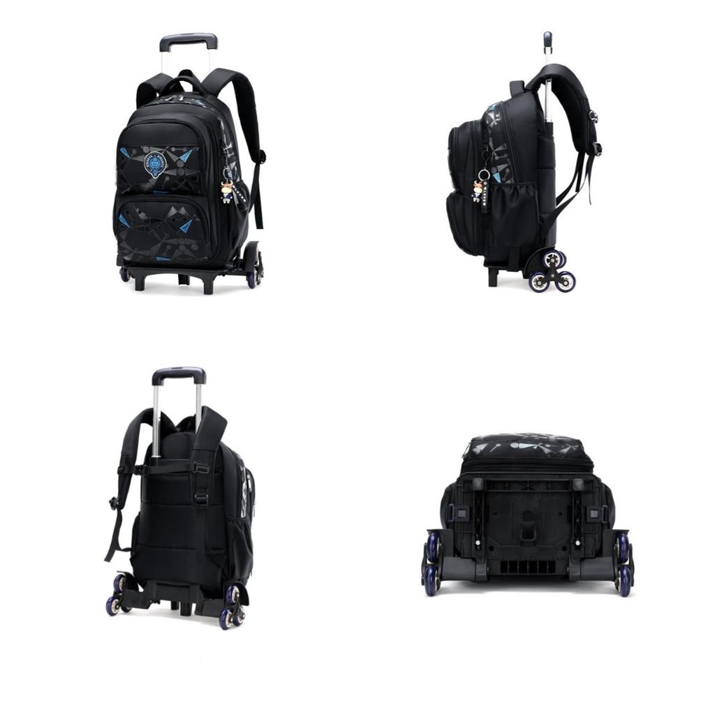 School Trolley Bag Roller Student Backpack 6 Wheels (31*20*46cm)ZRY8002