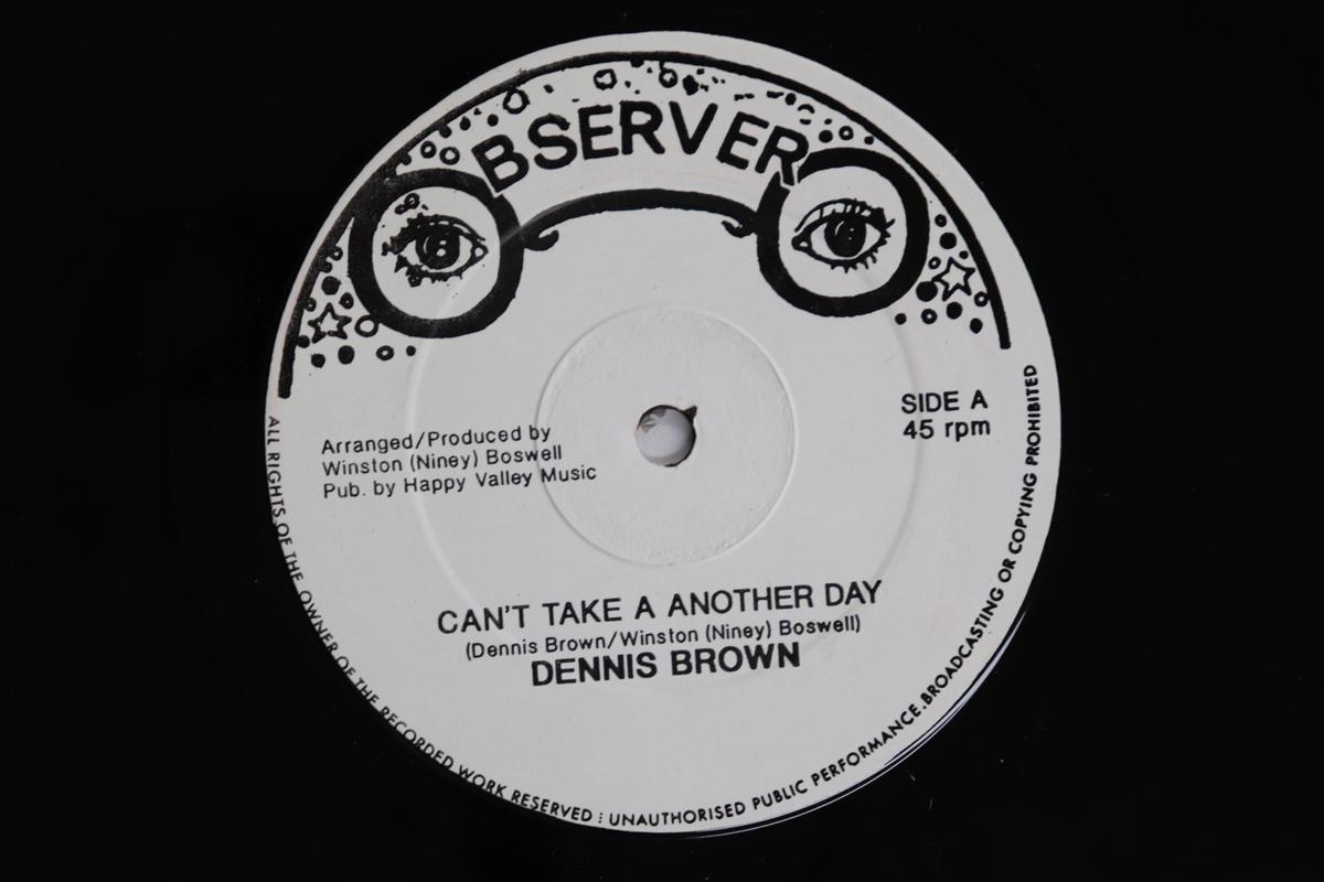 

12inch Record DENNIS BROWN RONNIE THWAITES CH Cant Take A Another Day Whe Land NONE OBSERVER UK Reggae Ska Dub Used