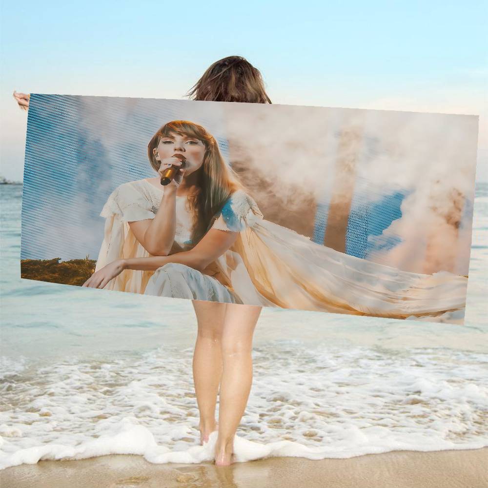 T-Taylor-SwiftS Singer Microfiber Blanket Quick Drying Beach Towels Oversized Printing Super Absorbent Pool Towel Blanket