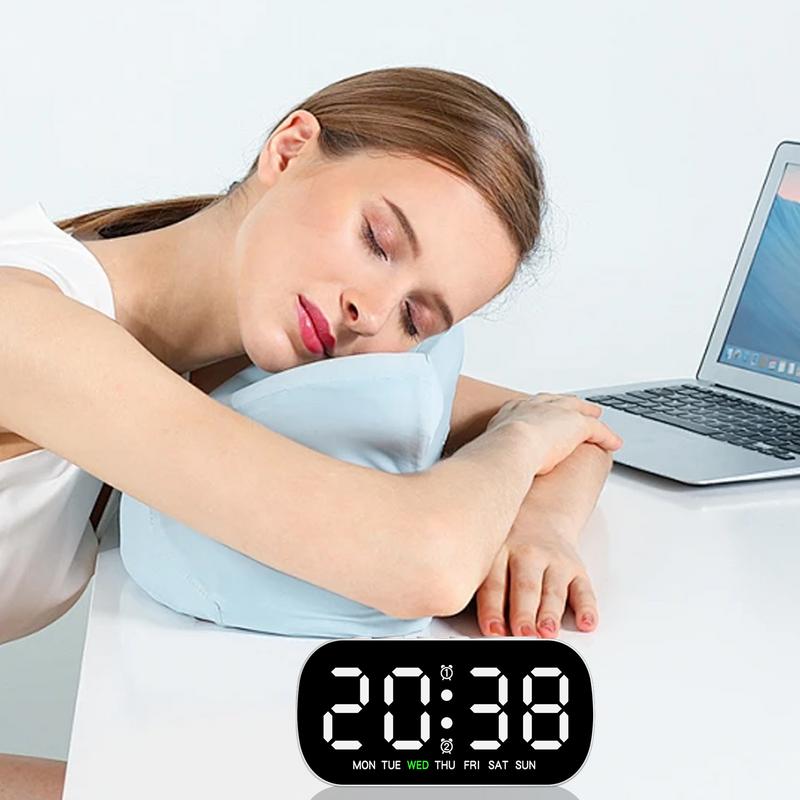 Digital Alarm Clock 12/24H LED Digital Table Clock Multipurpose Portable Alarm Clock Electronic Table Clock For Home Dormitory