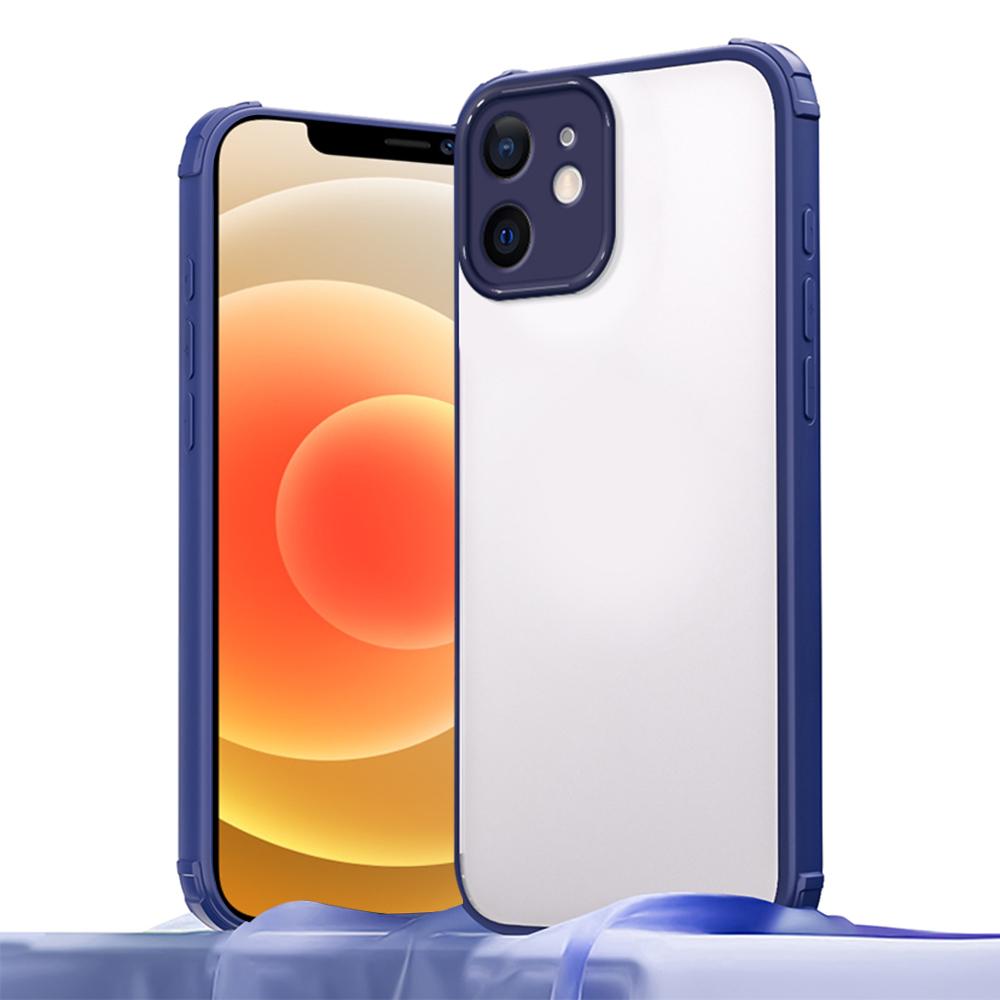 For iPhone 12 Case Reinforced Corner Shockproof TPU + Acrylic Phone Cover