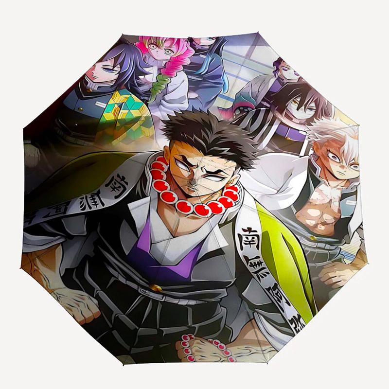 1pc Jujutsu Kaisen Characters Automatic Opening Umbrella - Portable 3-Fold Design with 8-Bone Iron Frame - Outdoor for Fans, Travelers, Daily Use - Pe