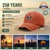 Vintage Washed Baseball Cap - 250Th Anniversary Eagle Print Adjustable Polyester Unisex Style Hat, Ideal For Patriotic Holidays, Outdoor Sports &