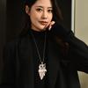 High-end Women's Long Opal Owl Fashion Accessories Pendant Necklace