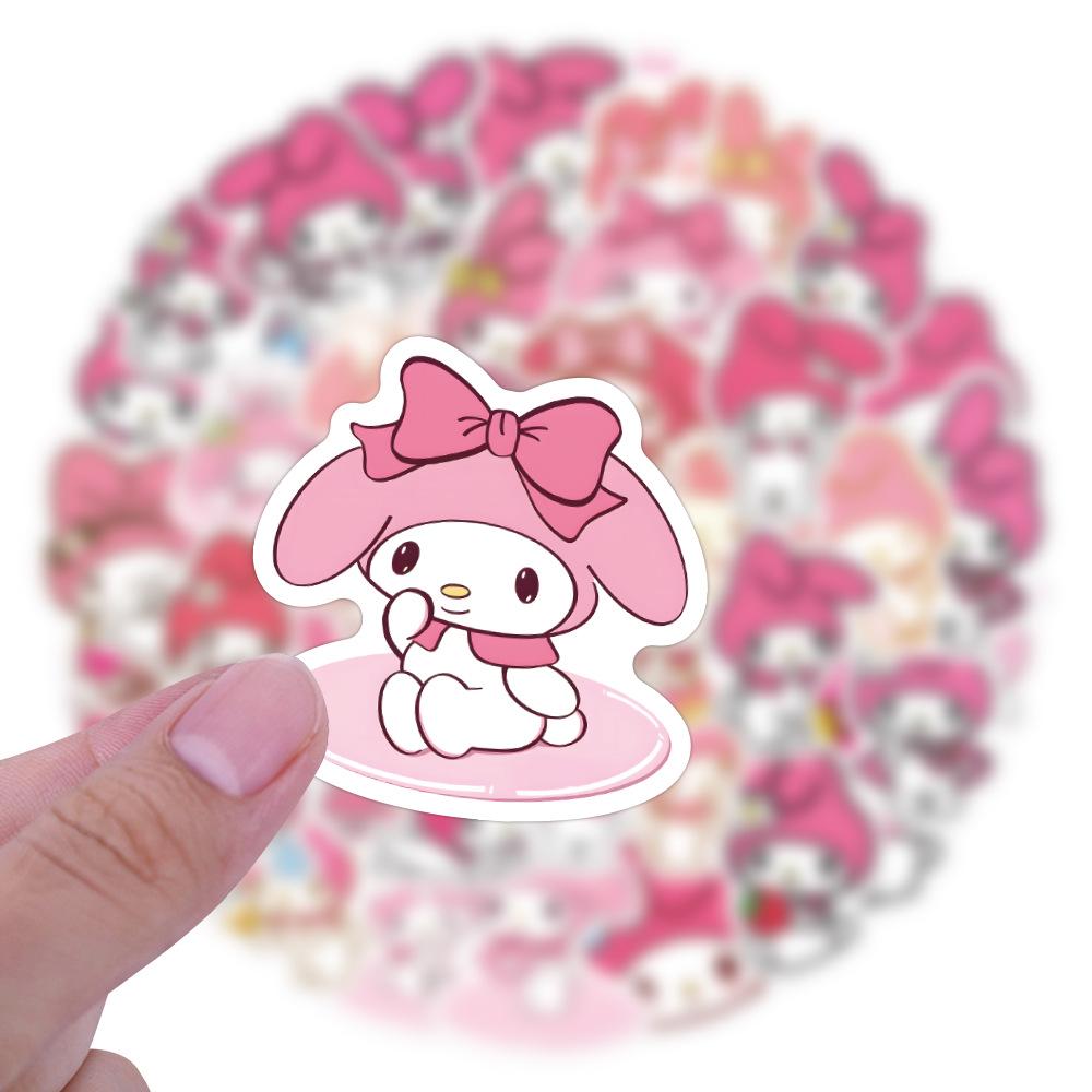 60 Cartoon Sanrio My Melody Stickers for Journal, Stationery, Water Bottle, Computer - Waterproof.