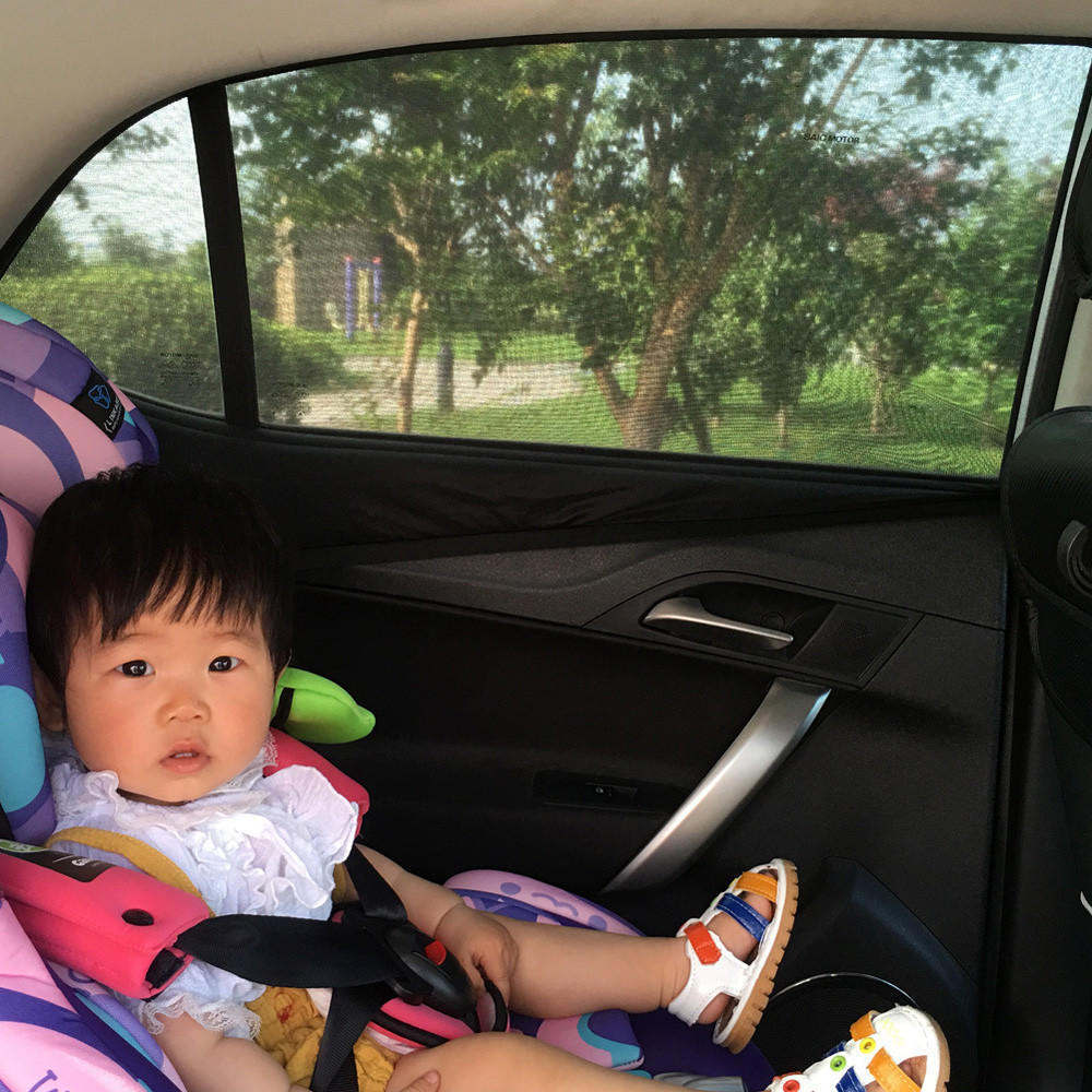 2X Universal Car Sun Mesh Blind Rear Window UV Protector Sun Shade for Baby Kids