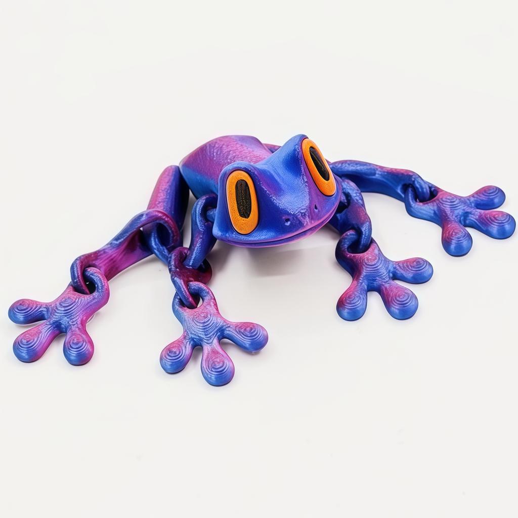 3D Printing Creative plus Humorous Lifelike 3D Frog Variable Style Refrigerator Magnets Playthings Action Children Movable Joint Fidget Playthings