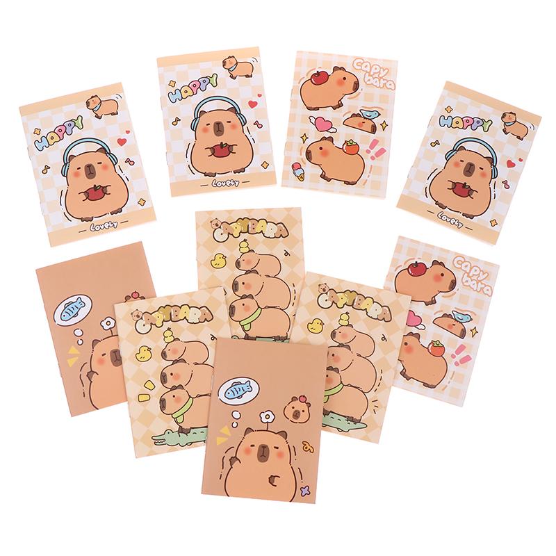 20 Pcs Kawaii Mini Capybara Notebook Mixed Cute Pocket Notebook Journals Diary Planning Memo Notepad Fun Cartoon Stationery Gift
