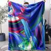 Abstract Paint Swirl Throw Soft Flannel AC Blanket Lightweight Summer Nap Throw Cozy  Blanket for Sofa Bed Travel Home