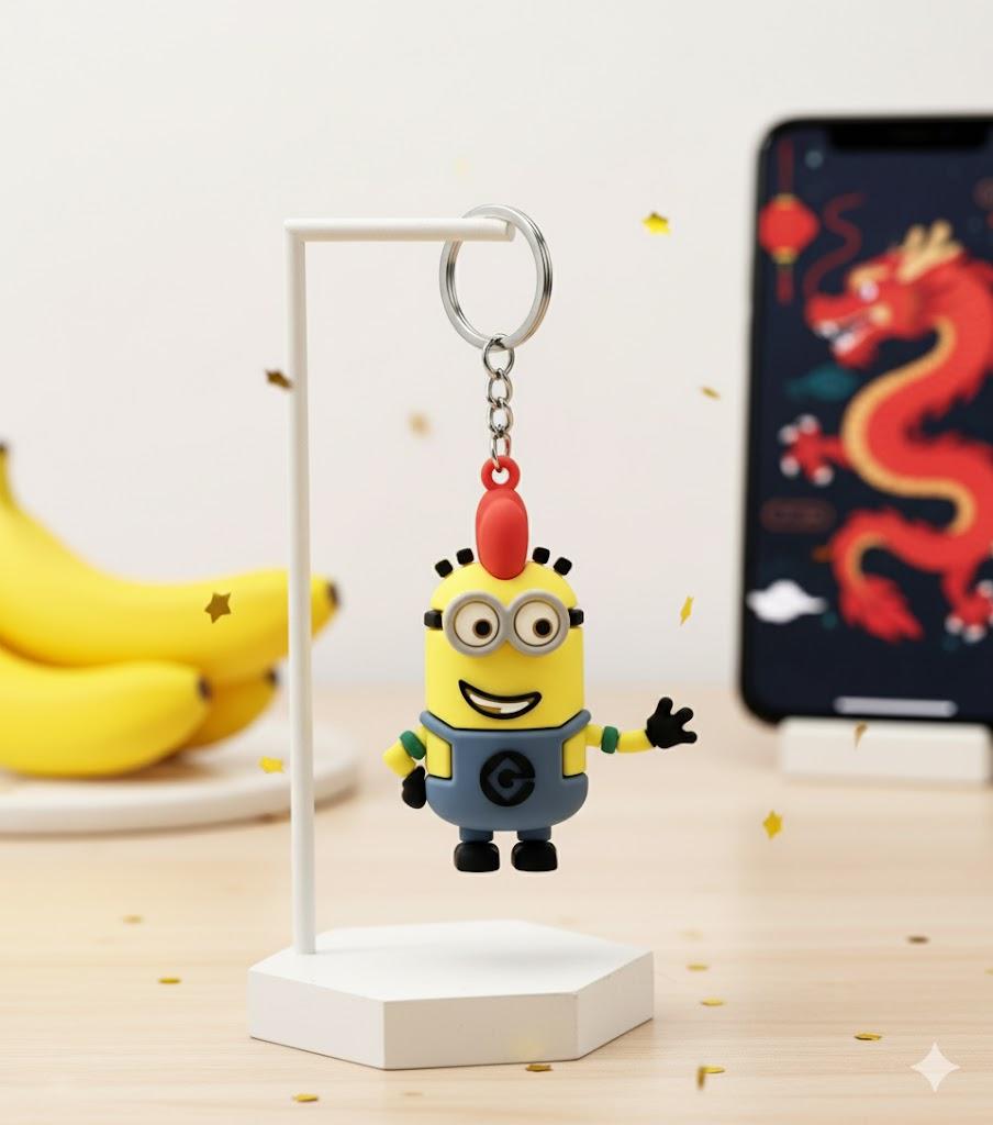 

Брелок Міньйон Гидкий Я Minion фігурка іграшка для ключів, рюкзака, сумки 5 см 5 жовтий