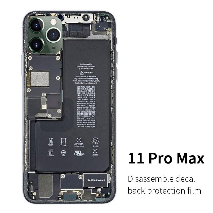 

Для iPhone 11 12 13 14 15 16 Pro Max SE X XS XR 6 6S 7 8 Plus Демонтаж мобільного телефону Задня плівка Наклейка 11 Pro Max