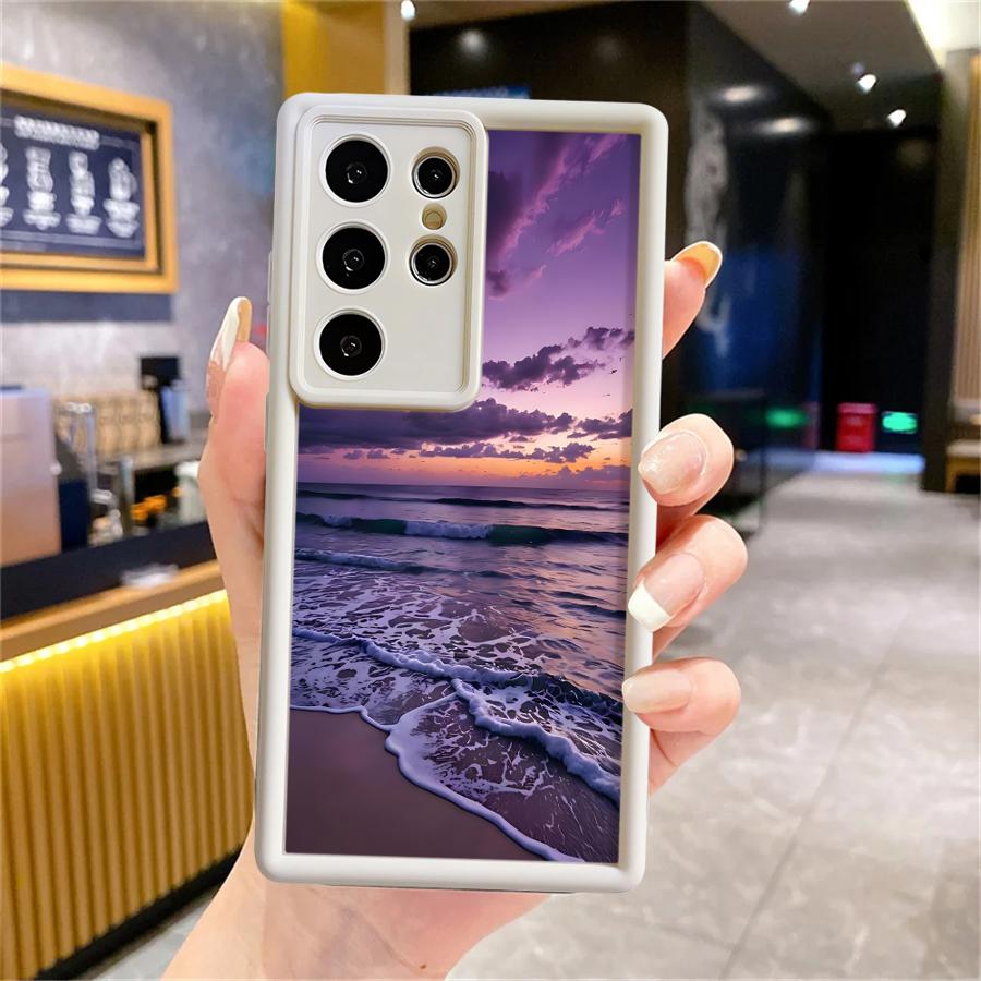 Phone Cover Case for Samsung Galaxy S26 Ultra S24Ultra S25 Edge S25 S23 FE S21 S20FE S22 S24 Plus Sunset Coast Scenery