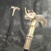 Copper Rhinoceros Head Fashion Walking Stick Decorative Stick Cospaly Vintage Party Fashionable Walking Cane Crosier 91cm