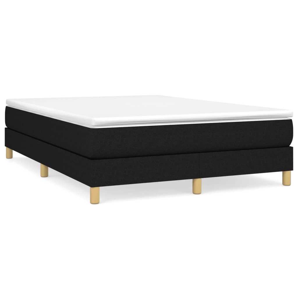 Vidaxl Bed Frame Without Mattress, Black, 140X190 Cm, Upholstered
