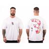 Summer Fashion Heavyweight Retro Men's English Letters 100% Cotton Printed Round Neck High-quality Casual Fitness Street T-shirt