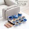 Japanese Light Luxury Gradual Change Beam Pot Tea Set Coarse Pottery Teapot Creative Business Gift Company Gift Print