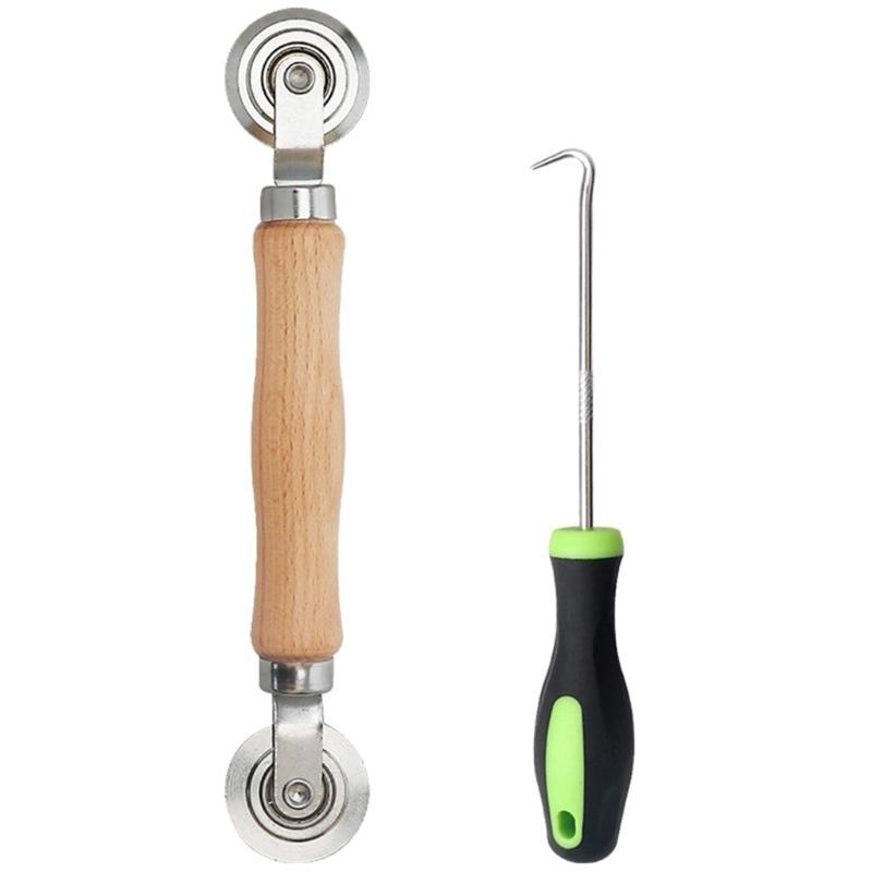 Screen Spline Tool Spline Roller Screen Repair Tool with Remove Hook Professional Rolling Tool for Window Easy to Use