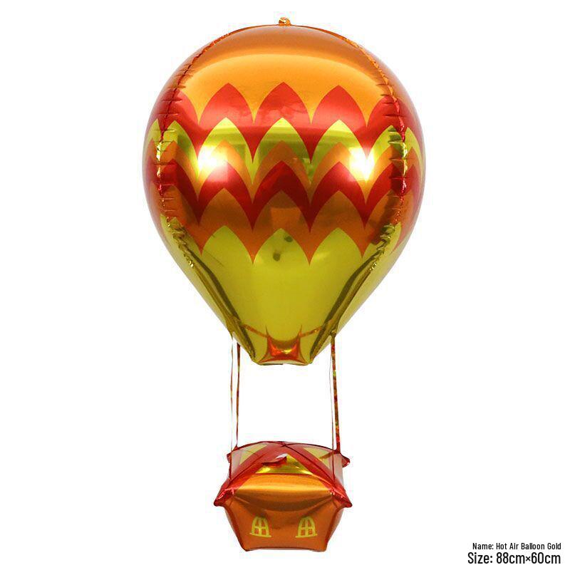 Rainbow Parachute Hot Air Balloon Birthday Decoration Foil Balloons