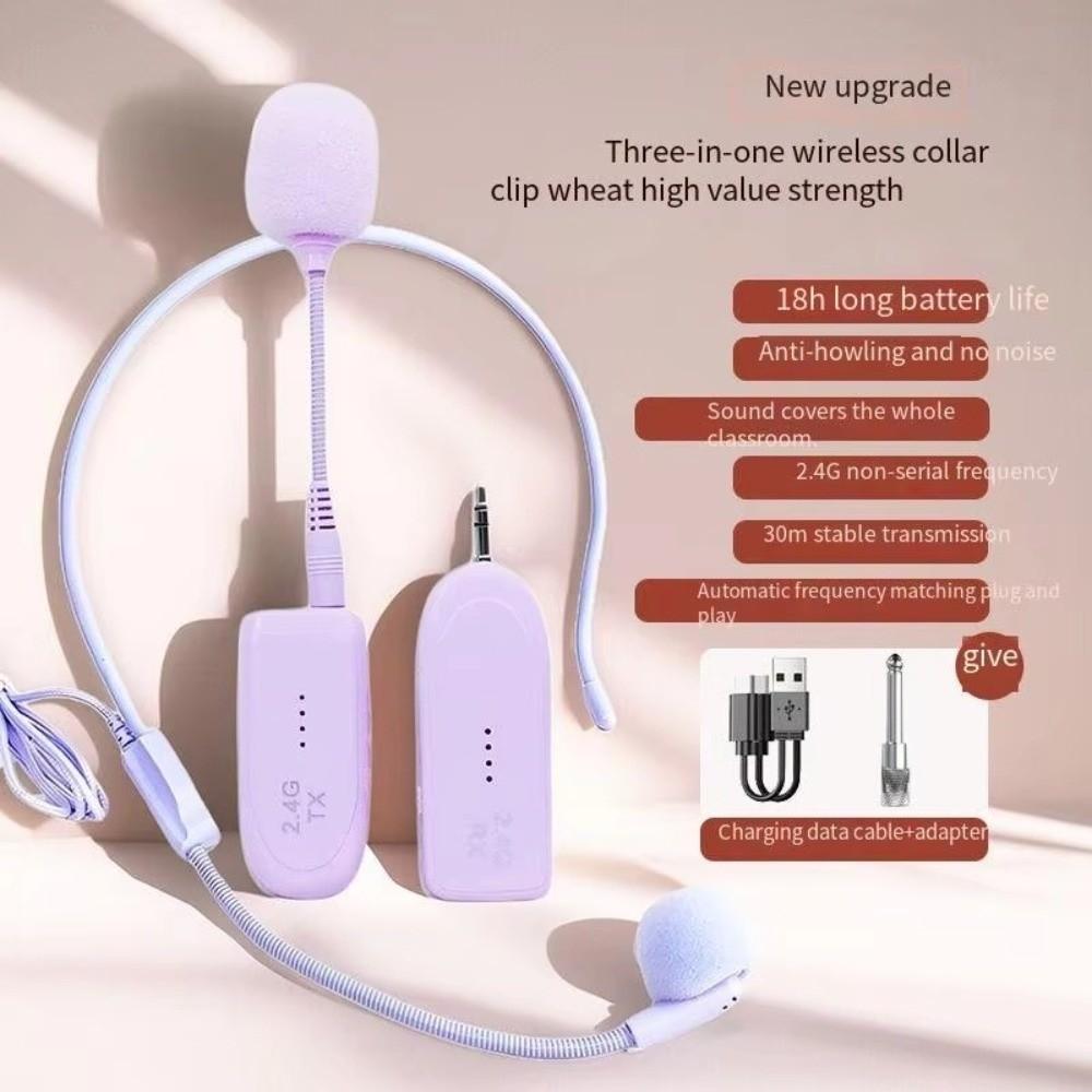 Universal Wireless Lapel Microphone Neck Clip Portable PA System Bluetooth Microphone Indoor Use