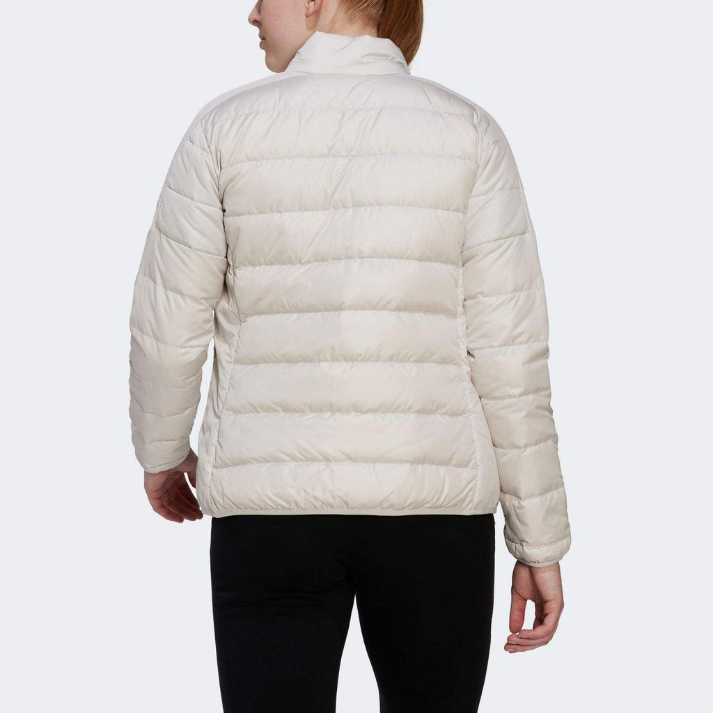 Adidas Solid Color Zipper Long Sleeve Fitted Jacket Women Jackets White HK4664
