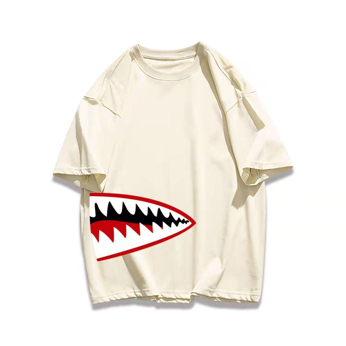 New Heavyweight Cotton Short Sleeve Street Style Summer Top for Girls Couples - Sun Protection Lazy Style Medium абрикосовый 1370₽