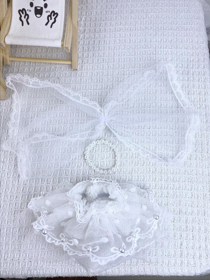 17cm Labubu Doll Formal Wedding Attire: Silicone Couple Dress & Suit