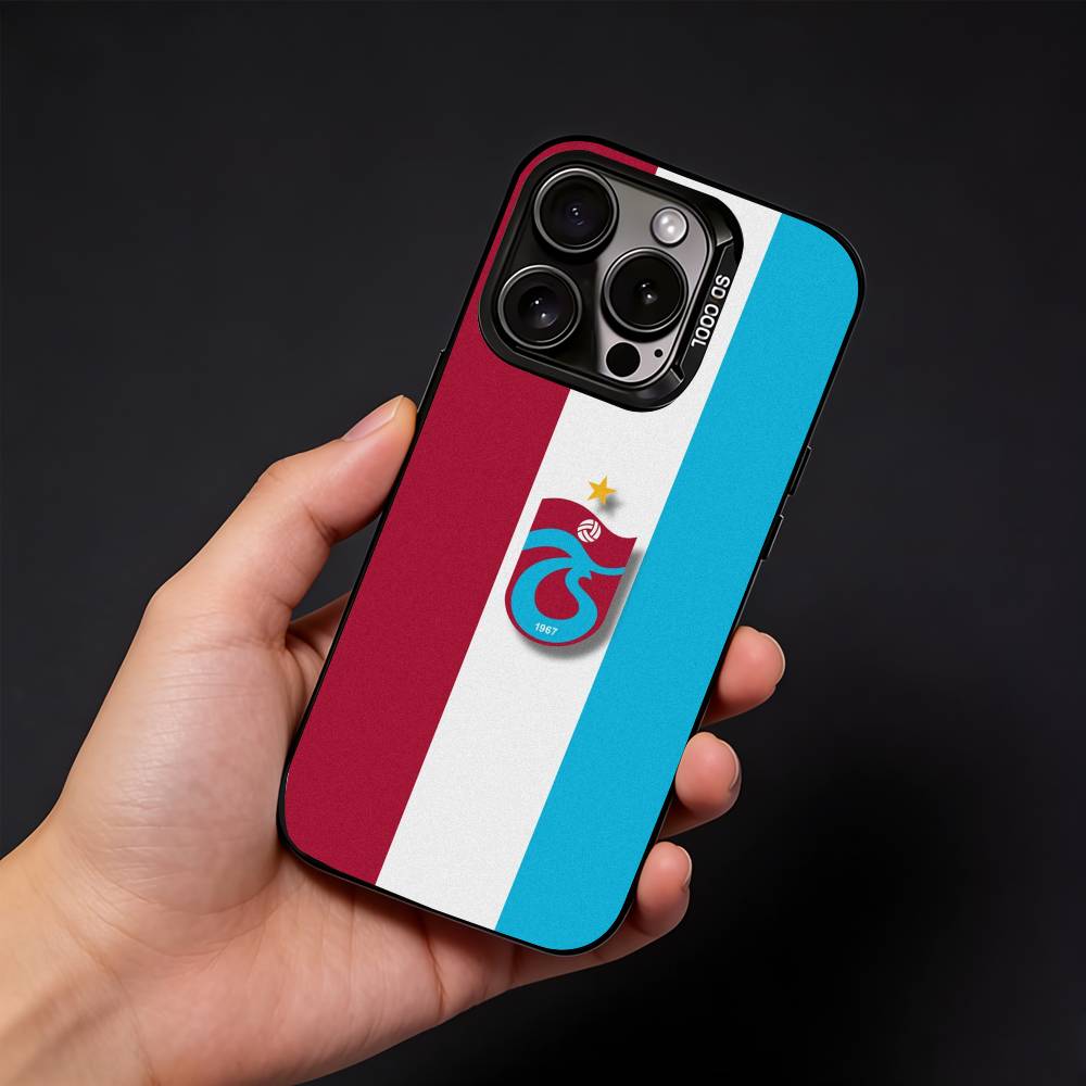 Turkey T-Trabzonspor Phone Case For iPhone17, 16,15,14,13,12 Pro Max Black Candy Matte Shockproof Cover
