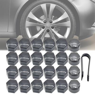 24pc Grey Wheel Center Nut Bolt Tire Screw Cap Dust Water Proof Cover With Tool 22mm For Opel Vauxhall Holden Insignia 2010 - 17