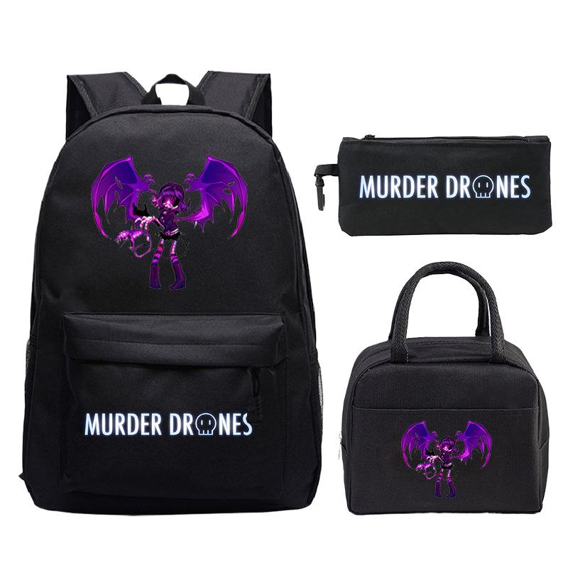 

Рюкзак детский с мультяшным принтом «Дроны-убийцы», набор, студенческая школьная сумка, сумка для ланча, повседневный пенал No Spec
