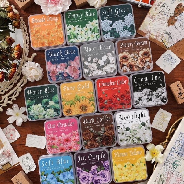 Cotton Neutral Ink Stamp Pad for Artistic Stamping Scrapbooking with Shatter Resistant ABS Housing Multiple Color