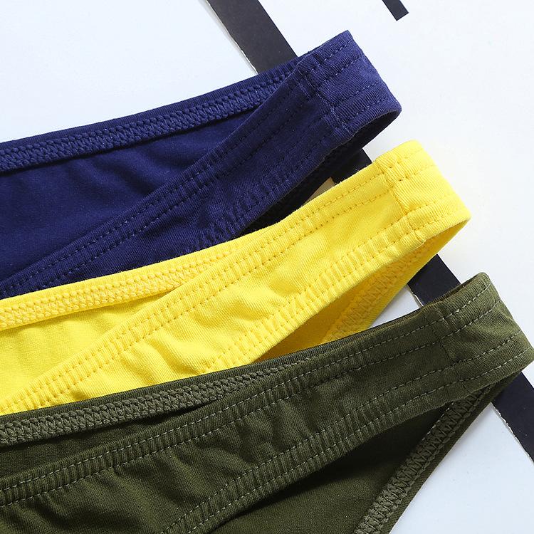 Solid Color Cotton Comfortable Breathable Triangle Underwear for Men Men's Triangle Underwear