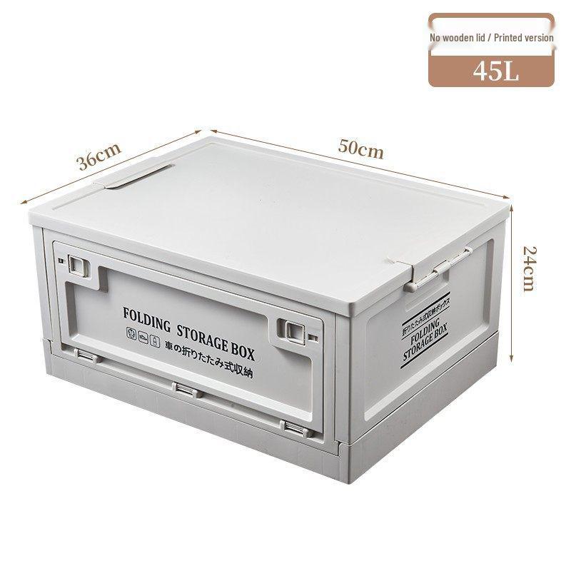 Black Outdoor Camping & Storage Folding Box - Industrial Style for Car Trunk