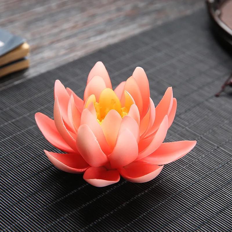 Y Ceramic Handicraft Stick Incense Burners Simulation Lotus Incense Holder Ornaments Zen Aromatherapy Tea Office Spiritual Decor