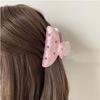 Sweet Rhinestone Love Heart Hair Claw Hair Clip Hairpin Acetic Acid Hair Clip Headwear Geometry INS Shark Clip Female