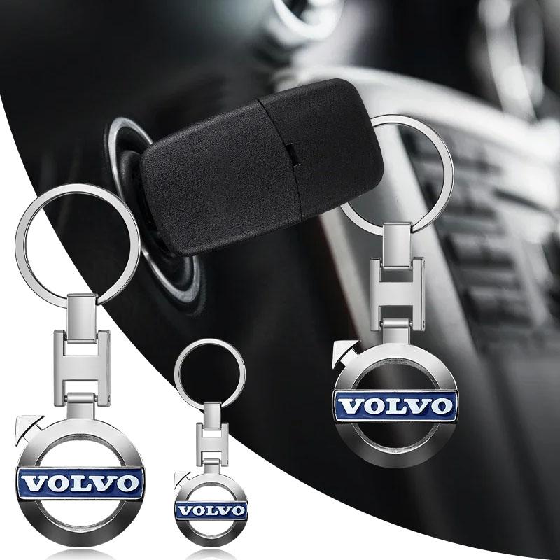 Porte-clés de voiture Porte-clés Pendentif Porte-clés en métal Emblème Pour Volvo 240 C70 S40 S50 S60 S70 S80 S90 V40 V50 V60 V90 XC40 XC60 XC90 Vnl Camion